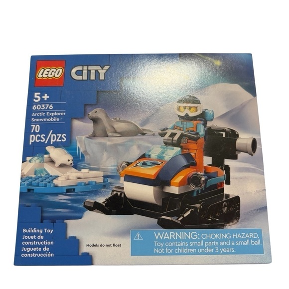 Lego City Arctic Explorer Snowmobile Building Block Set NEW Seal Glacier 60376 - Picture 1 of 3